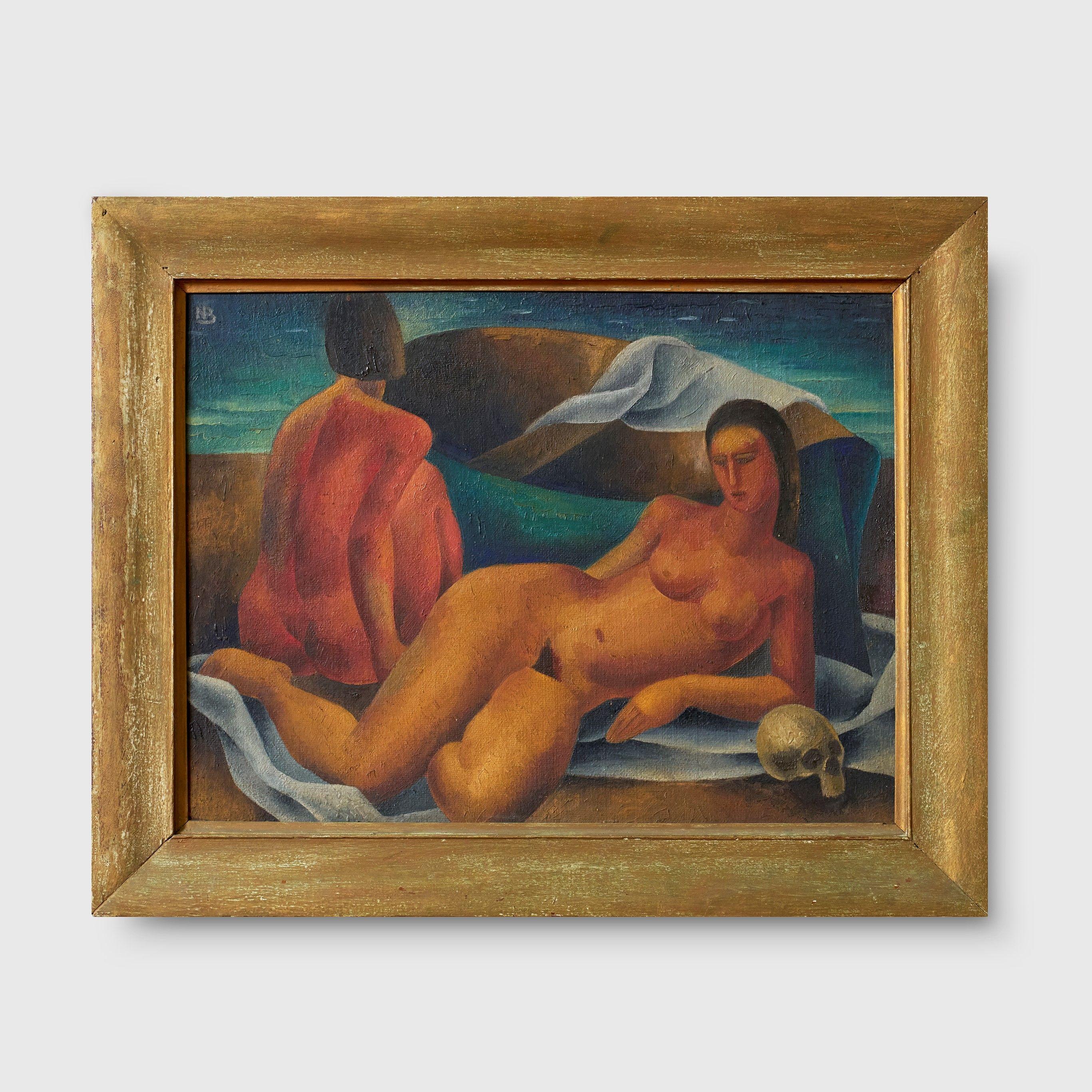 Nancy Borlase - Nudes with Skull, 1949