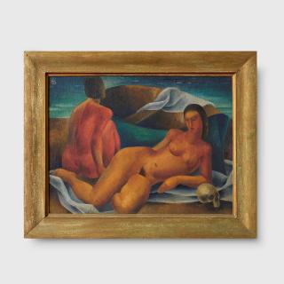 Nancy Borlase - Nudes with Skull, 1949