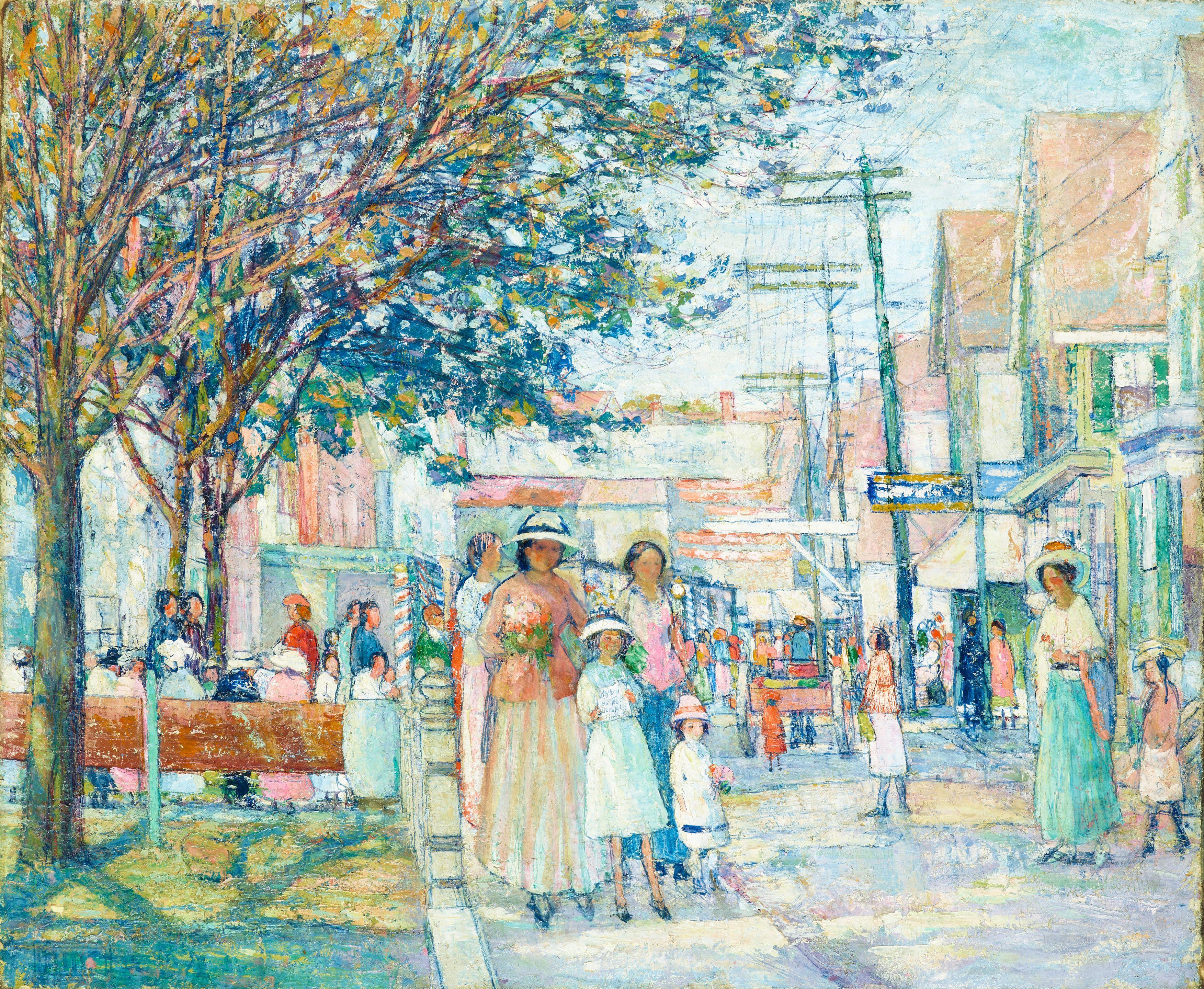 Nancy Ferguson - Crowded Street, Provincetown
