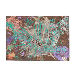 Nancy Graves - View of Earth from the Air (Air and Space Opening); 75 x 75 and Six Frogs, from Simca Series 3