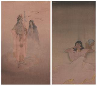 Nandalal Bose - Savitri and Yama; Kaikeyi and Manthara