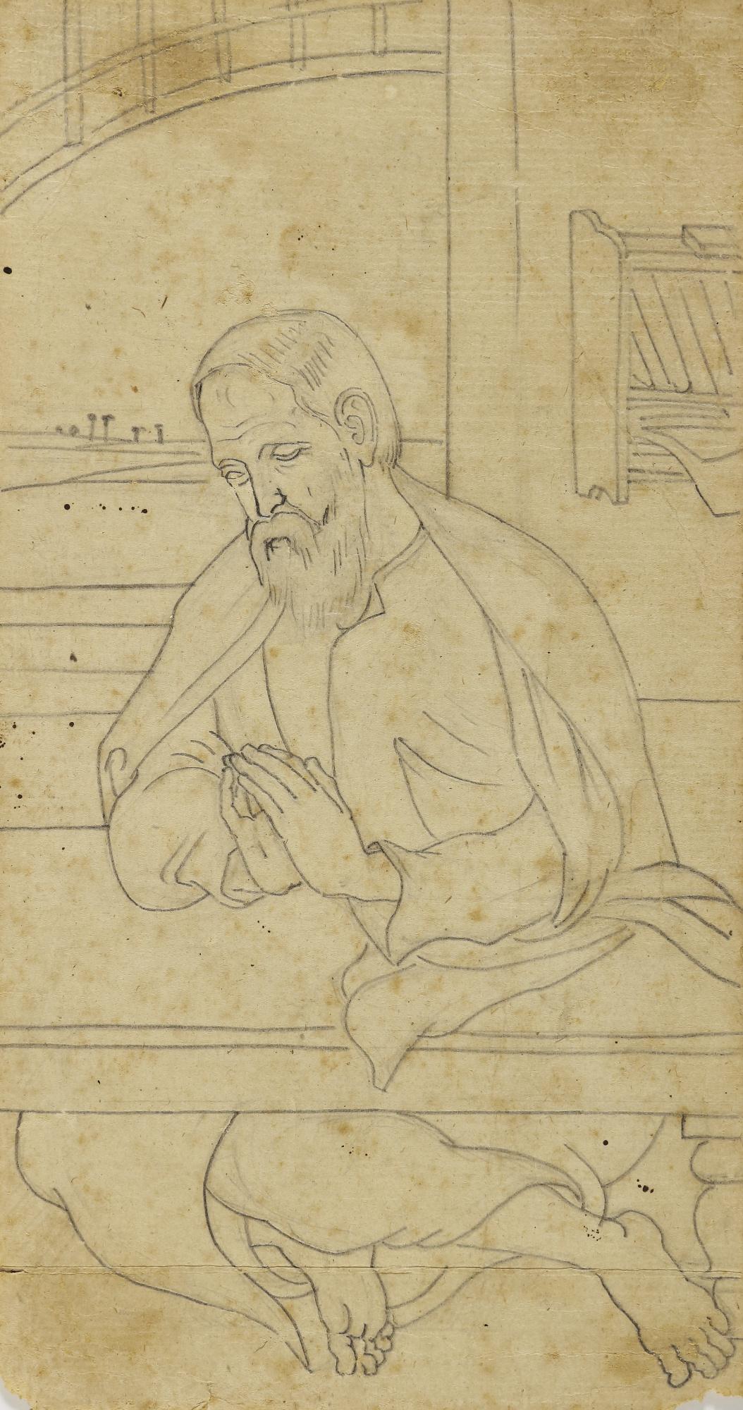 Nandalal Bose - Untitled (Preparatory Sketch Of Charles Freer Andrews)