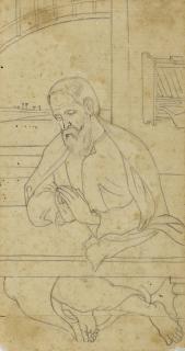 Nandalal Bose - Untitled (Preparatory Sketch Of Charles Freer Andrews)