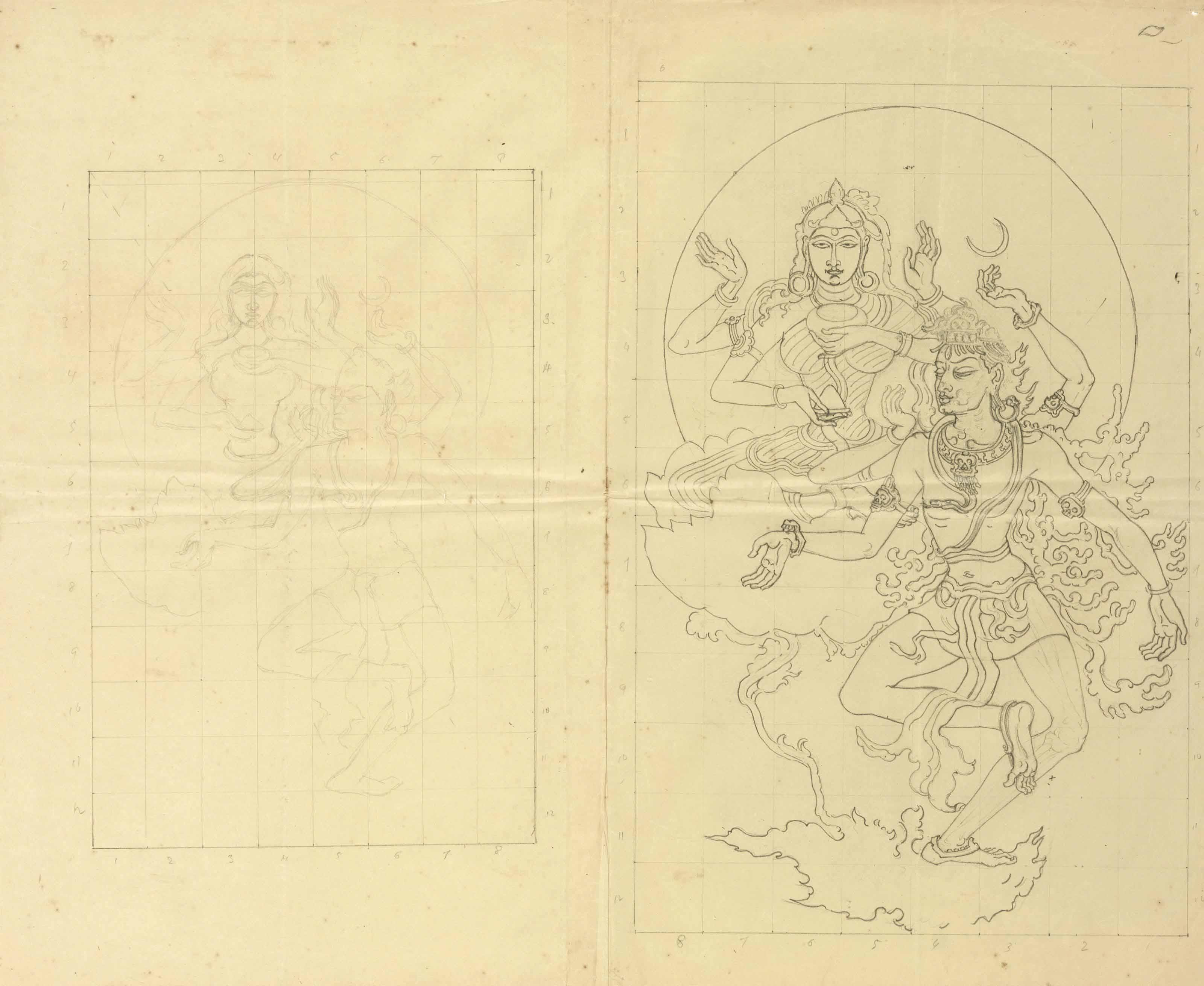 Nandalal Bose - Untitled (Prepatory Drawing For Annapurna)