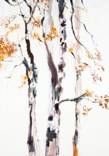 Nandor Mikola - Birch Trees.