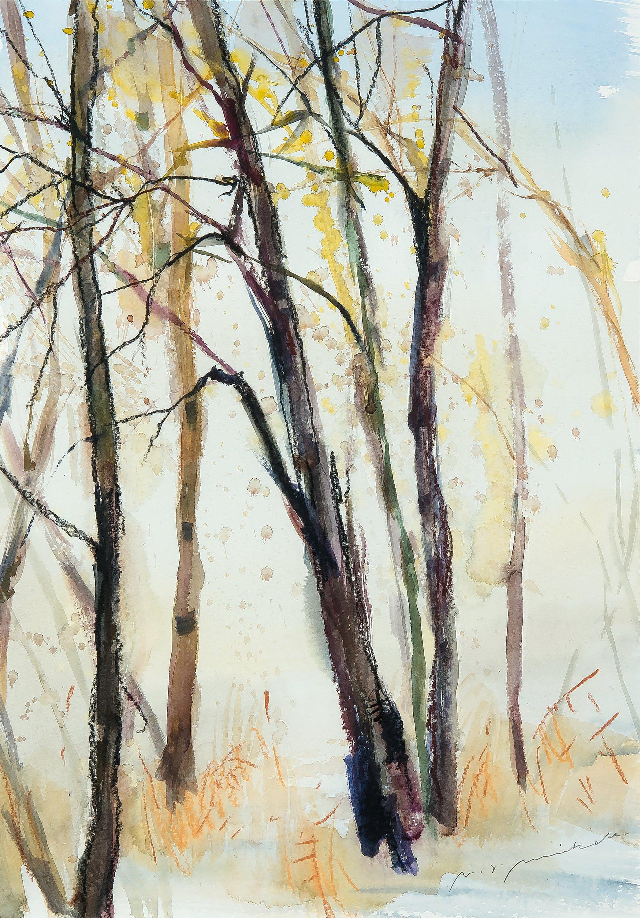 Nandor Mikola - Birches.