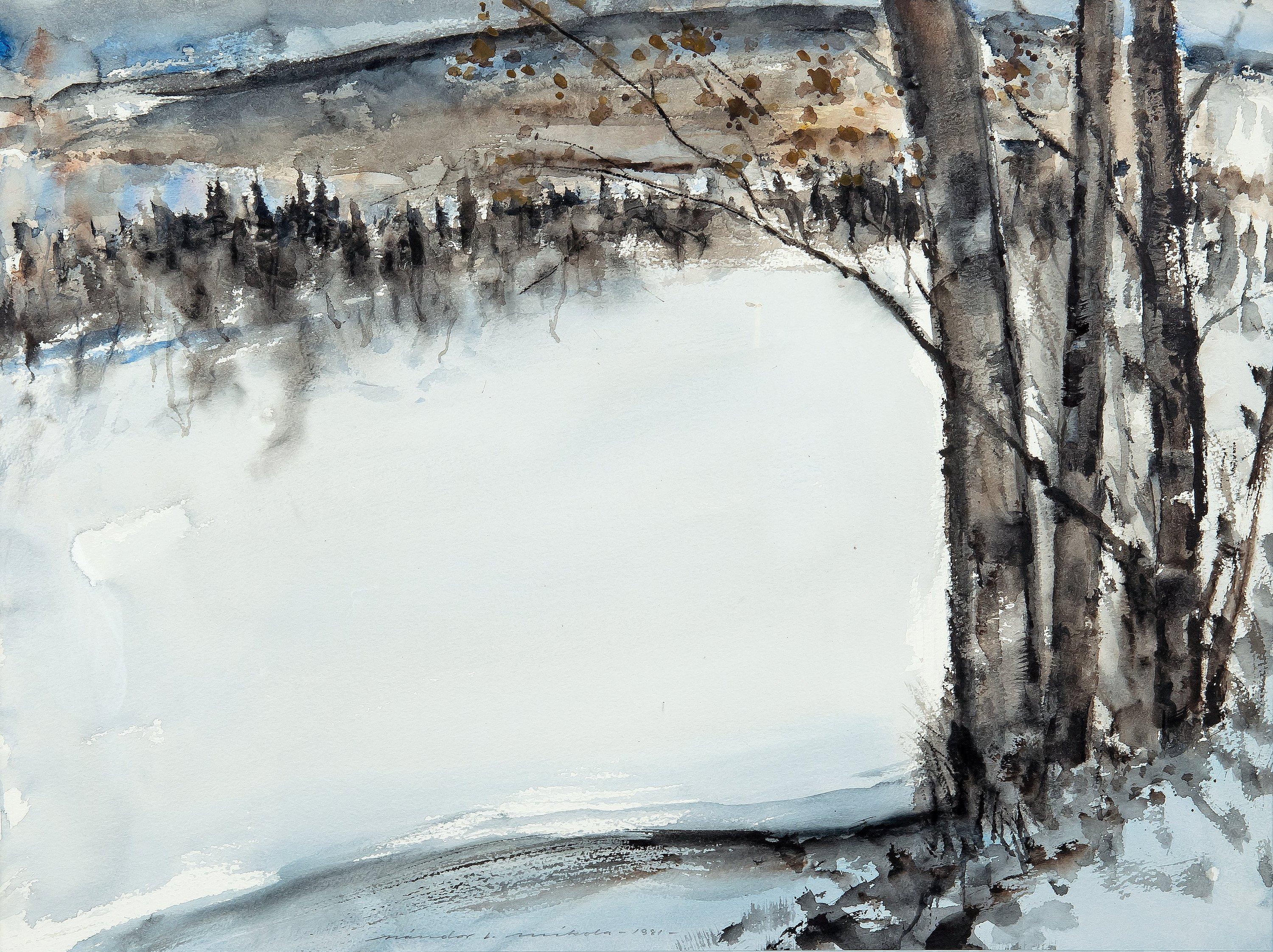 Nandor Mikola - Winter Landscape.