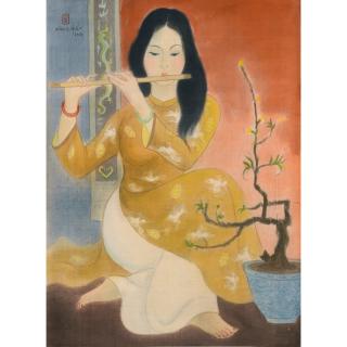 Nang Hien - Lady Playing Flute