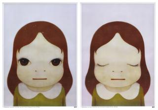 Nara Yoshitomo - Cosmic Girls: Eyes Opened/ Eyes Closed (Two Works)