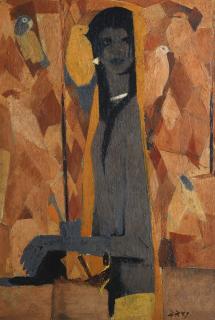 Narayan Shridhar Bendre - An Adiwashi Girl At The Zoo