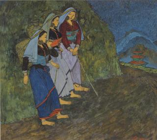 Narayan Shridhar Bendre - Darjeeling Cooli Girls