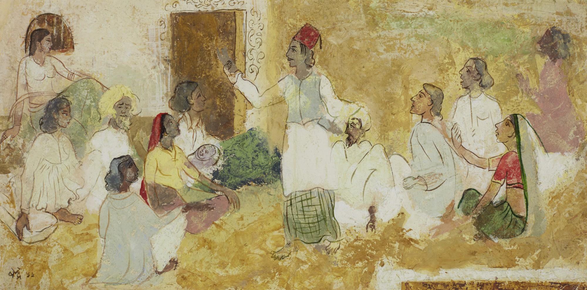 Narayan Shridhar Bendre - Untitled (Gathering)