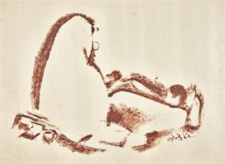 Narayan Shridhar Bendre - Untitled (Mother And Child)