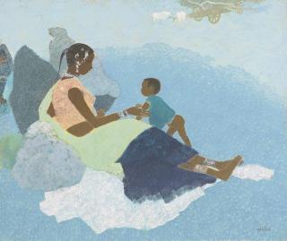 Narayan Shridhar Bendre - Untitled (Mother And Child)