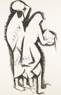 Narayan Shridhar Bendre - Untitled (Two Women)