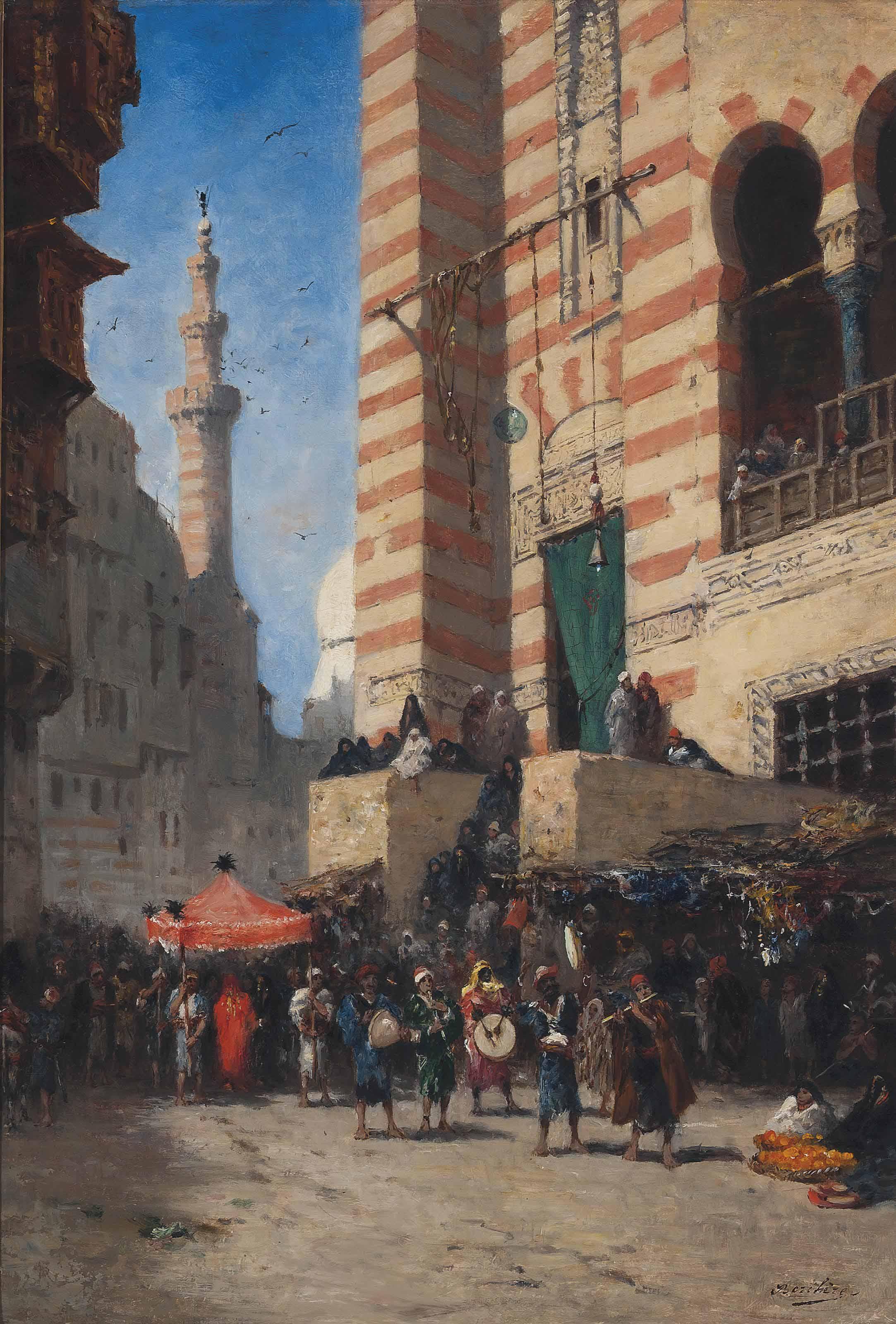 Narcisse Berchère - A Procession In Cairo