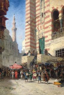 Narcisse Berchère - A procession in Cairo