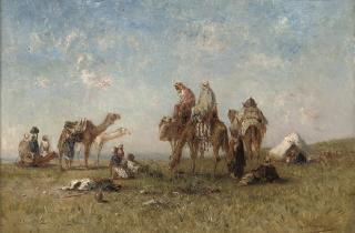 Narcisse Berchere - Cavaliers Arabes