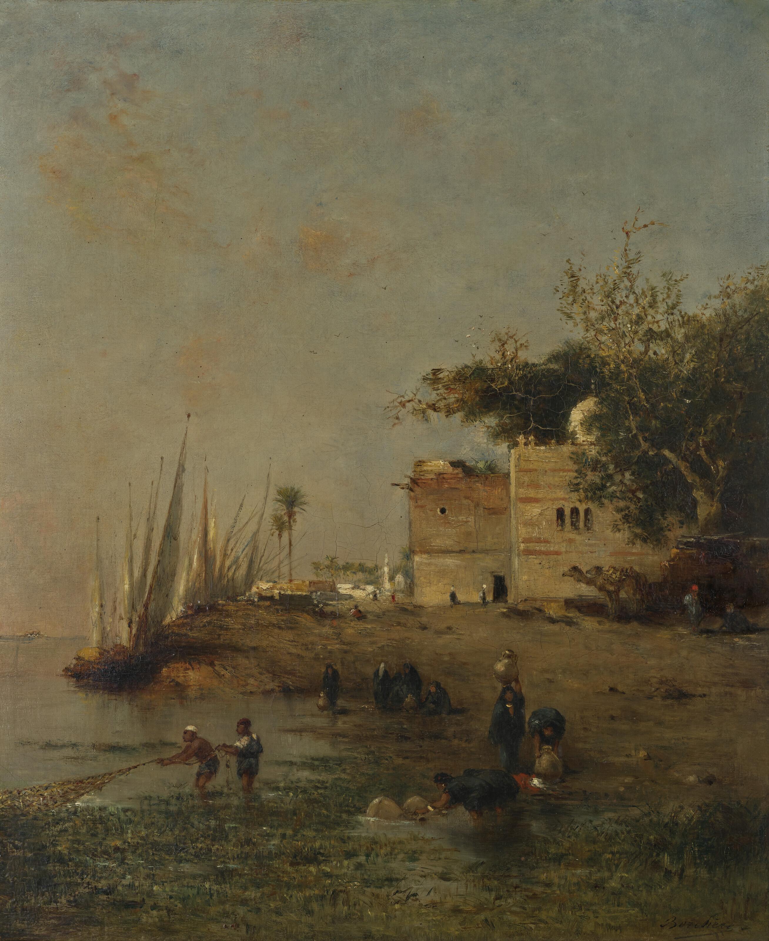 Narcisse Berchère - Les pêcheurs sur le Nil