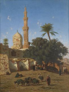 Narcisse Berchère - Outside The Walls Of A North African City
