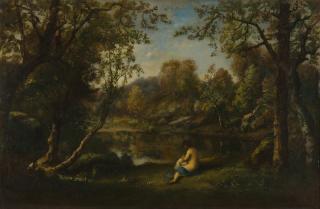 Narcisse Diaz de La Peña - Badende am Waldsee.