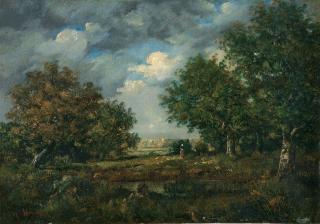 Narcisse Diaz de La Peña - Spätsommerliche Waldlandschaft.
