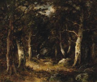 Narcisse Virgile Diaz de la Pena - A faggot gatherer in the woods