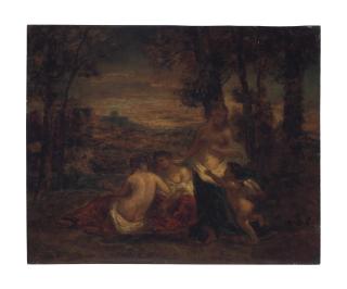 Narcisse Virgile Diaz De La Peña - Callisto cédant à l\'amour