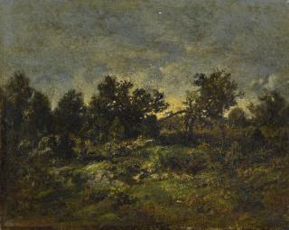 Narcisse Virgile Diaz De La Peña - French paysage Au Crépuscule