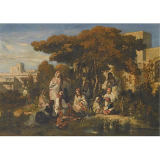 Narcisse Virgile Diaz de la Peña - French Scene D\'Une Ville Orientale