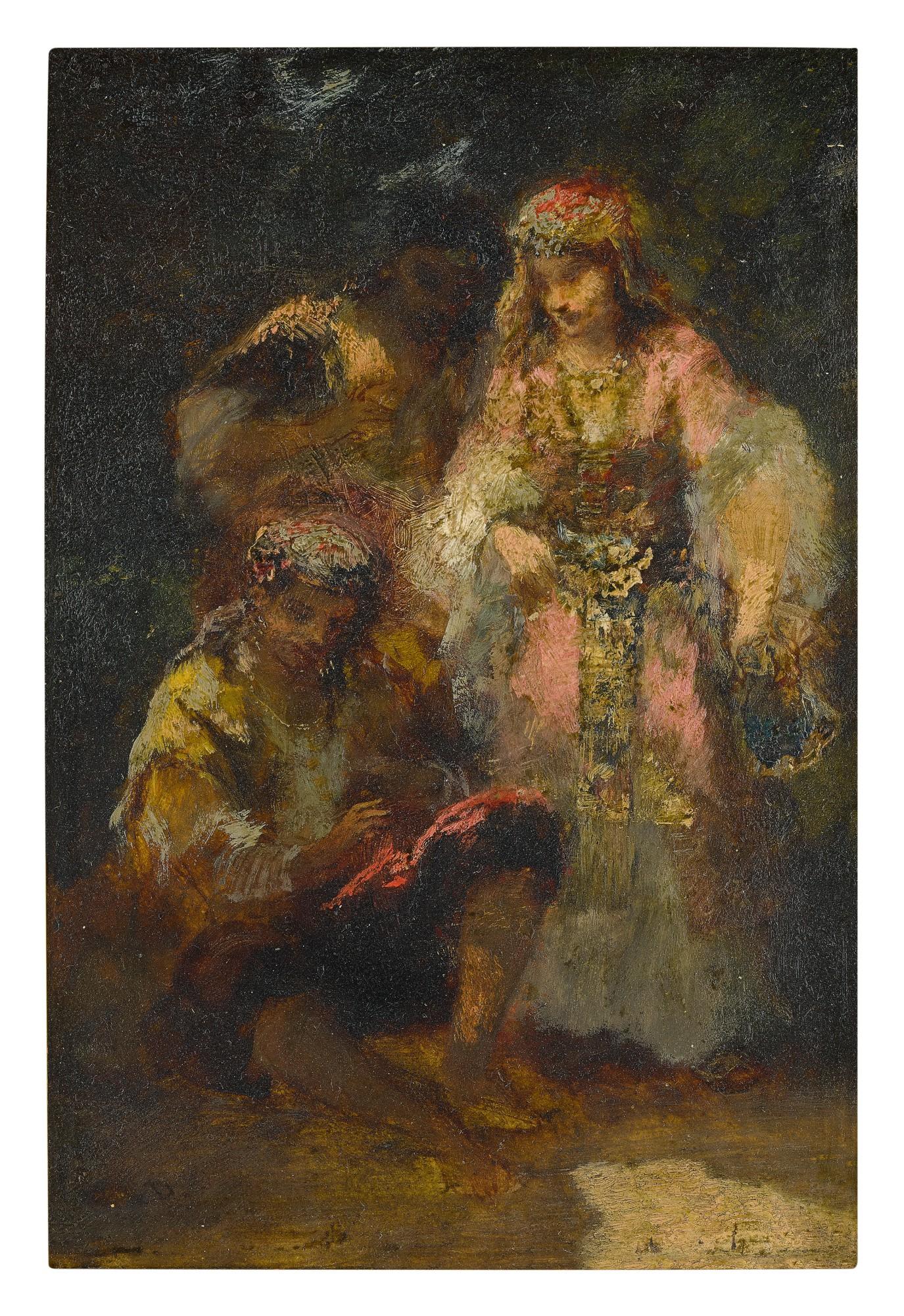 Narcisse Virgile Diaz de la Peña - Groupe de bohémiennes en forêt