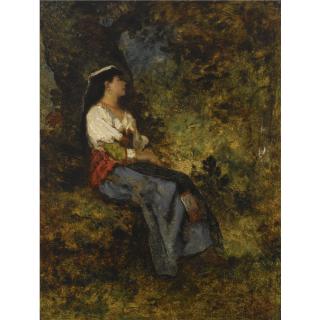 Narcisse Virgile Diaz de la Peña - \'L\'Arlesienne\' Or \'Vie Sicilienne\'