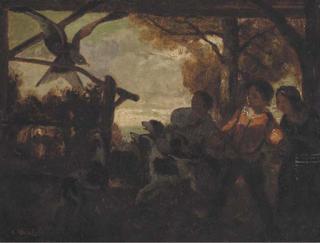 Narcisse-Virgile Diaz De La Pena - Les enfants à l\'aigle