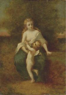 Narcisse Virgile Diaz de la Peña - Mother and Child