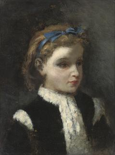 Narcisse Virgile Diaz De La Peña - Portrait of Marie, the artist\'s daughter