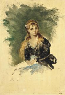 Narcisse-Virgile Diaz De La Peña - Une jeune fille