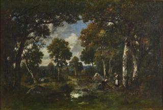 Narcisse Virgile Diaz De La Peña - Zone Peu Boisée, Rochers Et Fagotiére