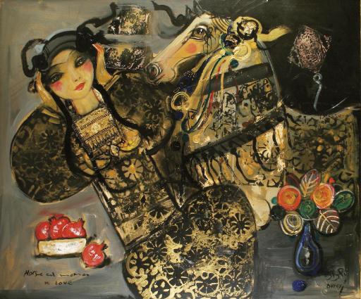 Nasser Ovissi - Horse and Woman in Love