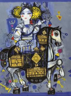 Nasser Ovissi - Stallion In White