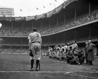 Nat Fein - The Babe Bows Out - Babe Ruth Farewell, Yankee Stadium
