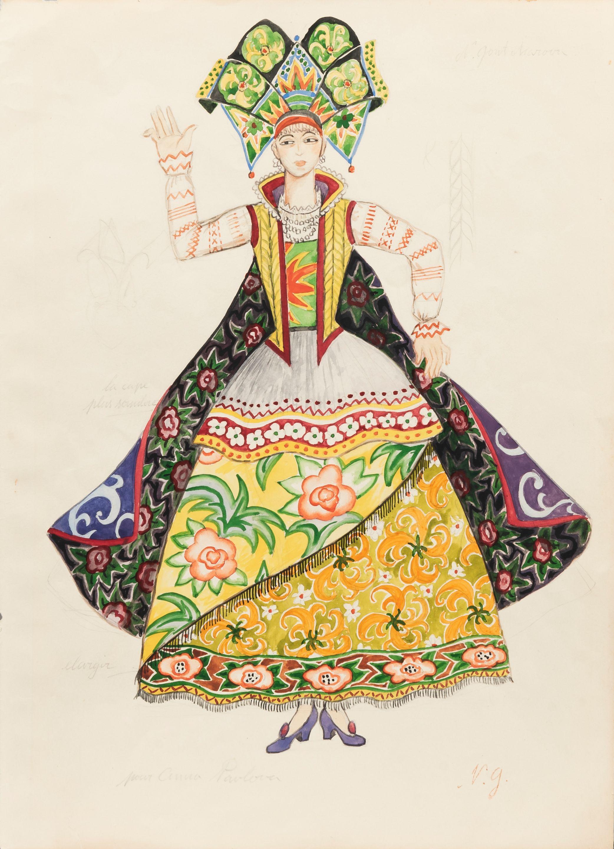 Natalia Goncharova - Costume Design for Anna Pavlova
