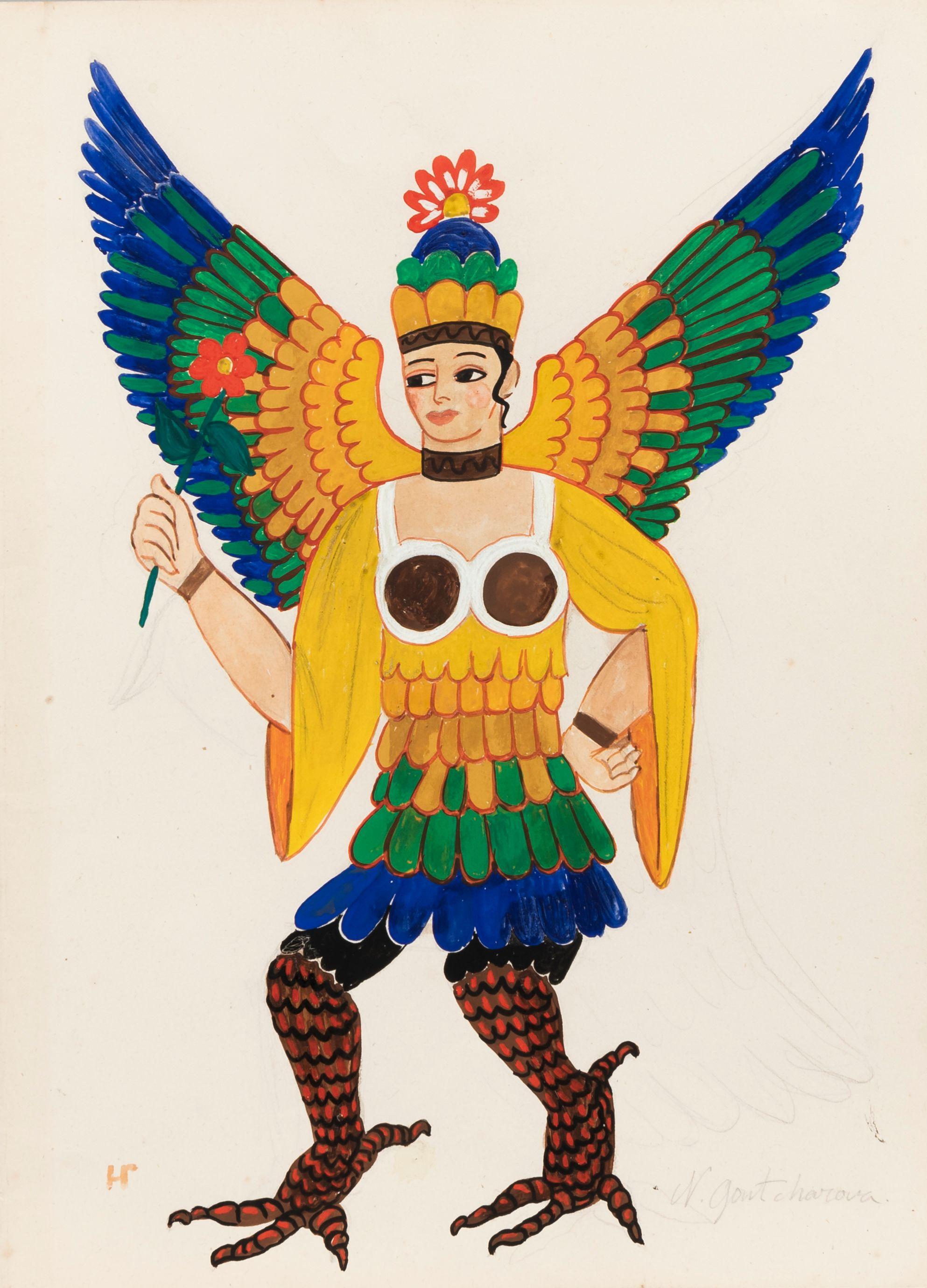 Natalia Goncharova - Costume Design for the Golden Cockrel in Le coq d\'or