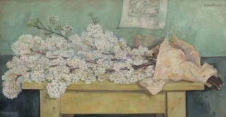 Natalia Goncharova - Still life with apple blossom