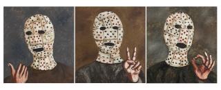 Natalia Nesterova - Triptych: \'MASK A\', \'MASK V\', \'MASK O\'