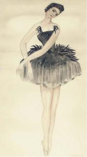 Natal\'Ia Sergeevna Goncharova - A Ballerina In A Black Costume