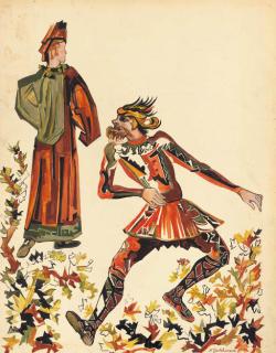 Natal\'Ia Sergeevna Goncharova - A stage design for Autumn