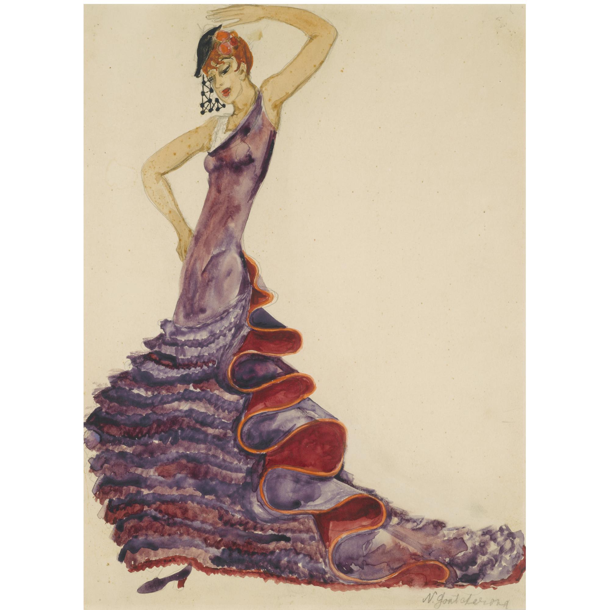 Natalia Sergeevna Goncharova - Costume Design For Bronislava Nijinska For The 1932 Production Of Bolero
