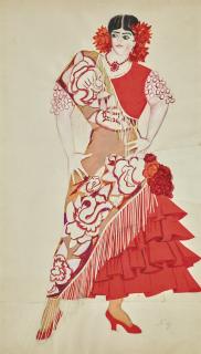 Natalia Sergeevna Goncharova - Costume Design For Espagne Or Triana