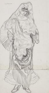 Natalia Sergeevna Goncharova - Spanish Woman with Fan