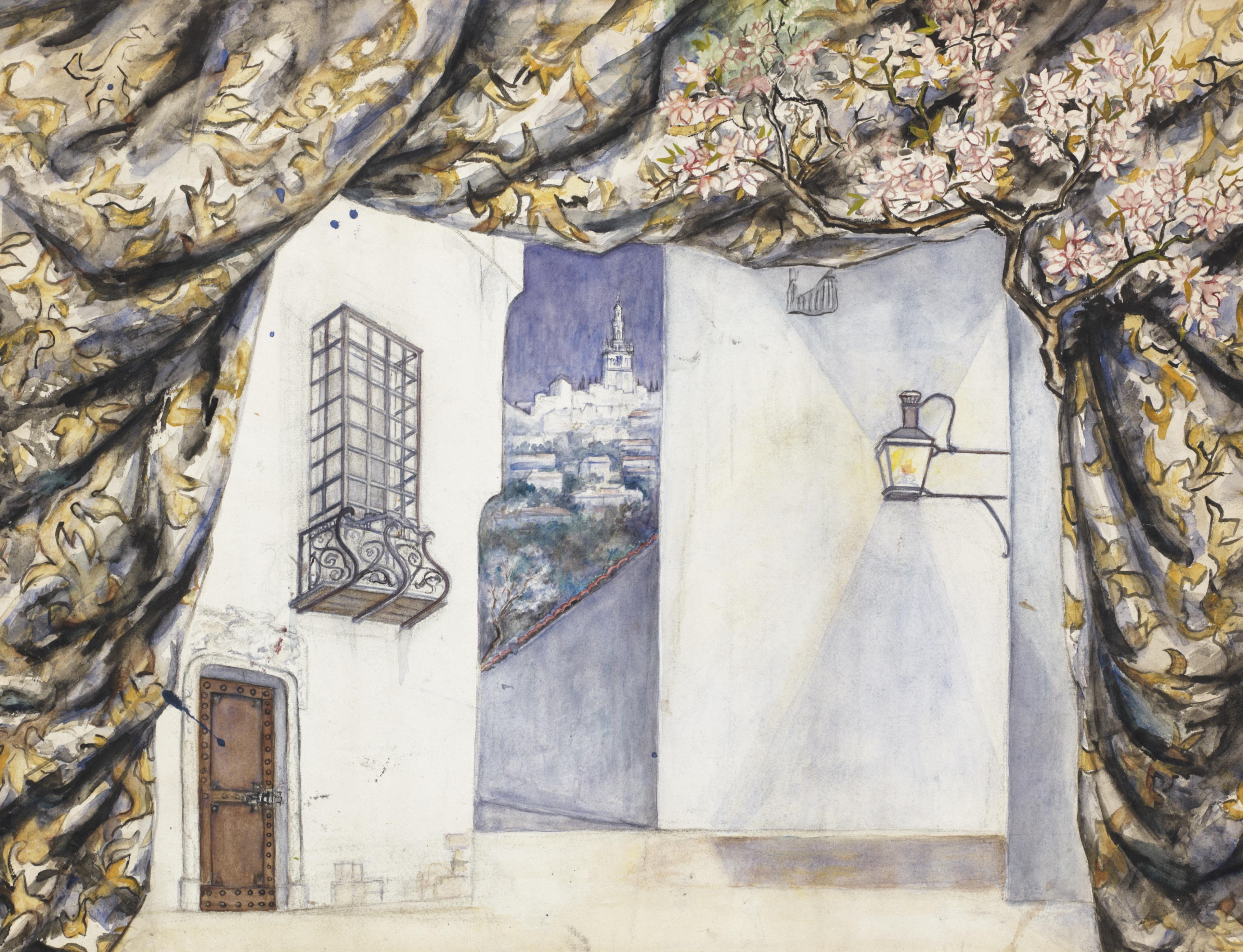 Natalia Sergeevna Goncharova - Stage Design For The Barber Of Seville